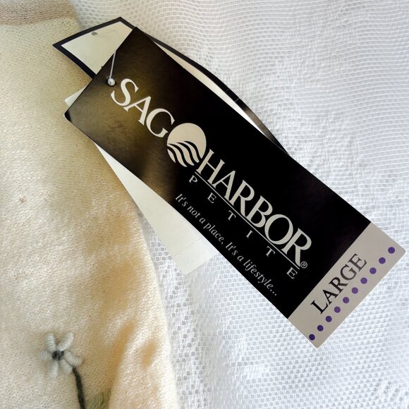 Women's Vintage Embroidered Whimsical Wool Spring Sweater Vest Sag Harbor - Picture 5 of 12